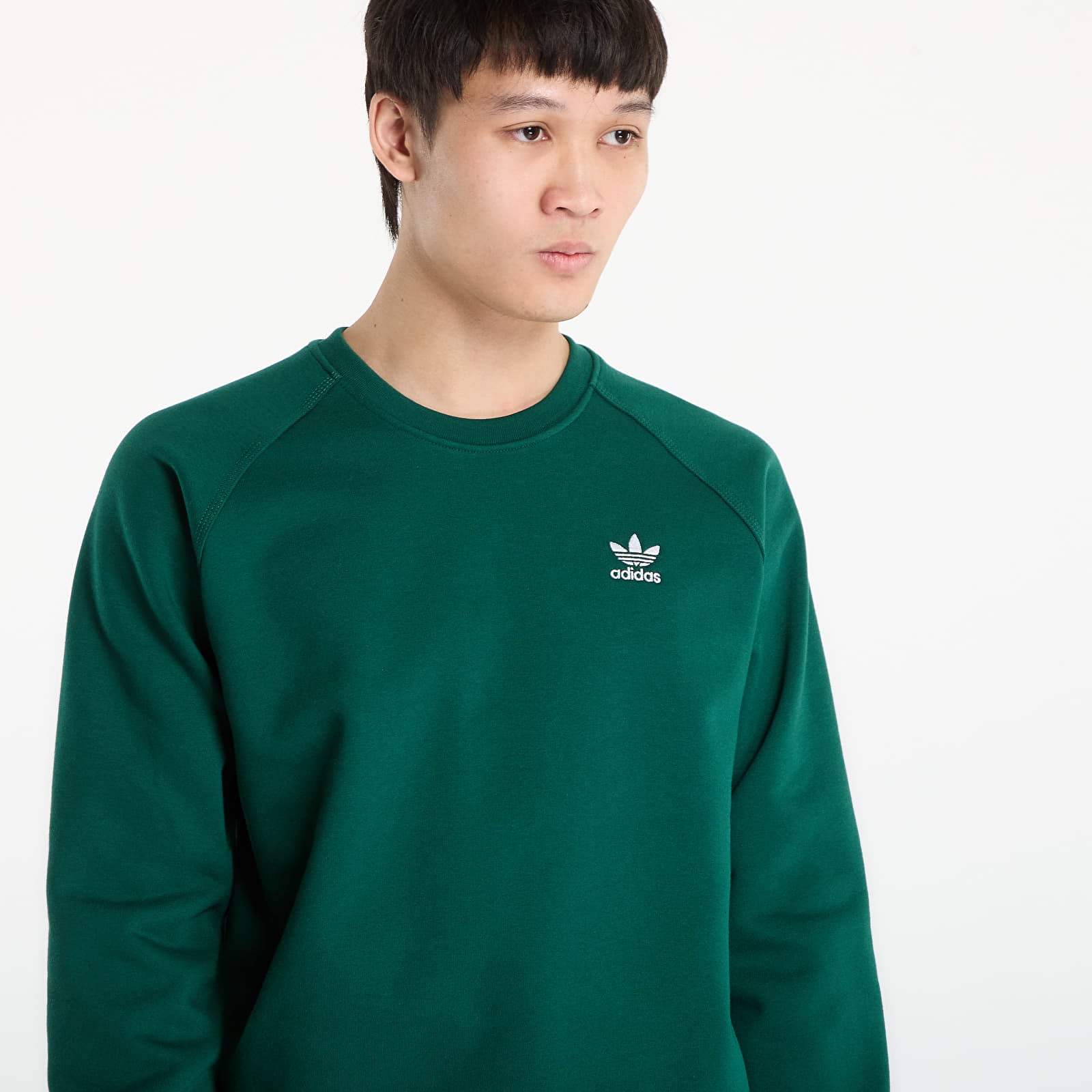 Džemperiai su gobtuvais ir džemperiai adidas Ess Crew Collegiate Green