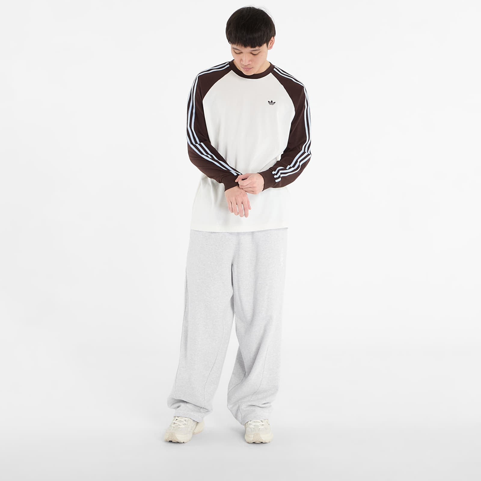 Majice T-shirt adidas Bc Ls Cali Tee Off White/ Auco