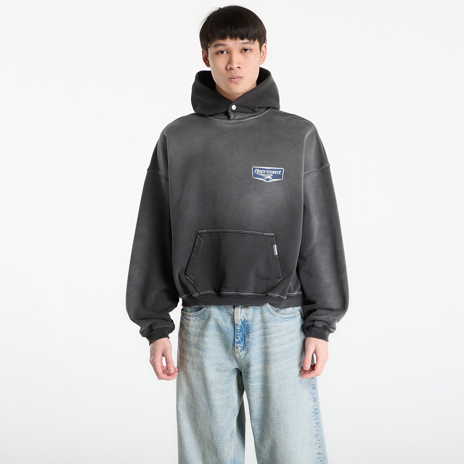 Sudaderas REPRESENT Nothing Faster Hoodie UNISEX Stained Black