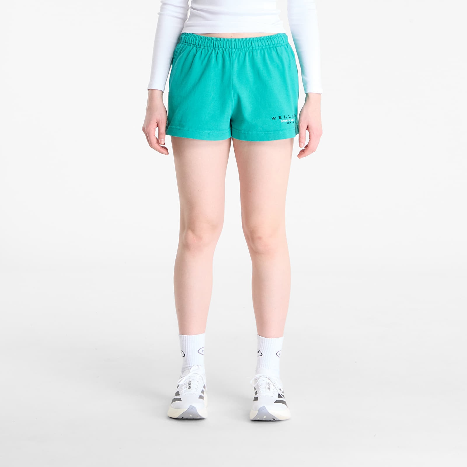 Shorts Sporty & Rich Spellout Embroidered Disco Short Spring Green