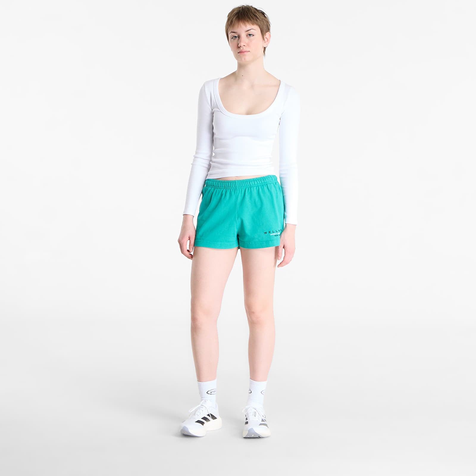 Shorts Sporty & Rich Spellout Embroidered Disco Short Spring Green
