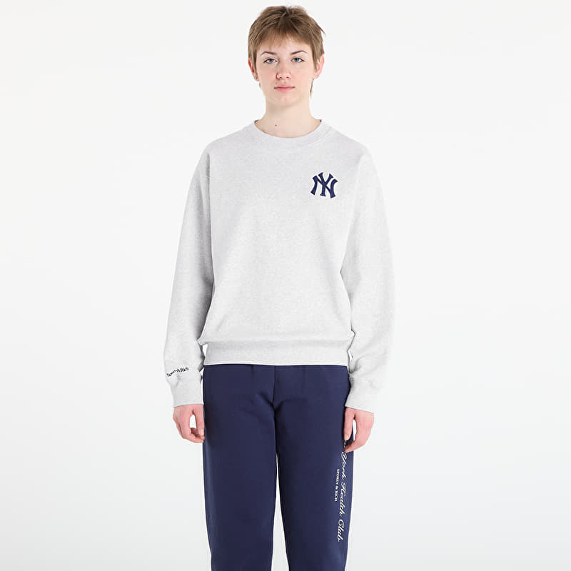 Sweatshirt Sporty & Rich Heritage Yankees Serif Crewneck UNISEX Heather Gray