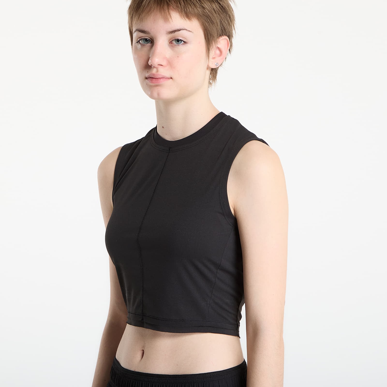 Canotta Y-3 Running Cropped Tank Top Black