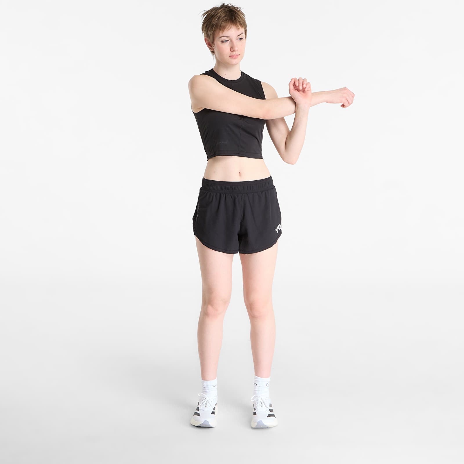 Canotta Y-3 Running Cropped Tank Top Black
