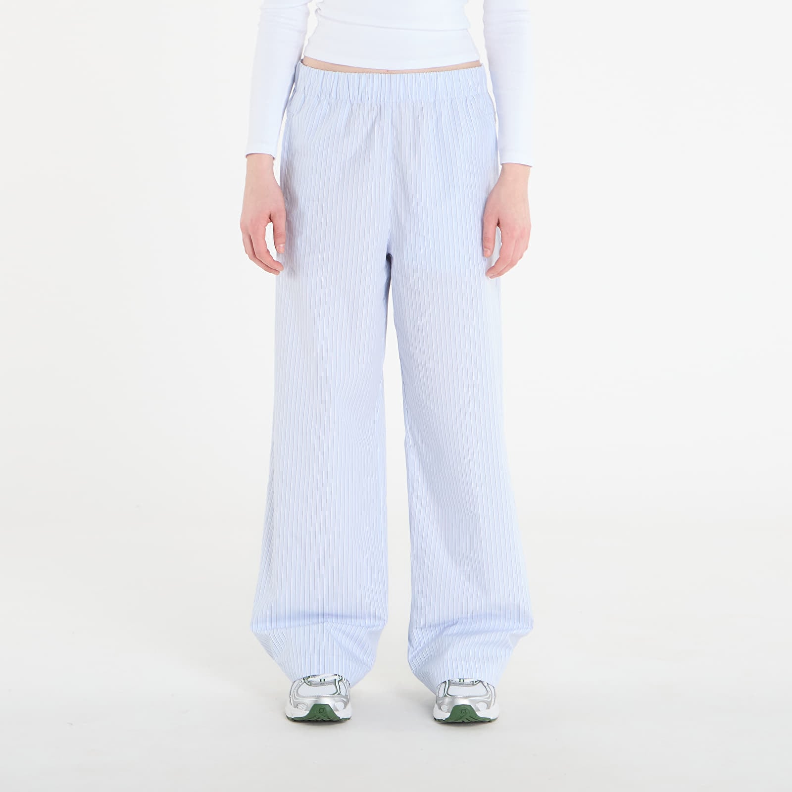 Hlače Calvin Klein Jeans Poplin Ewaist Pull O Pants Blue