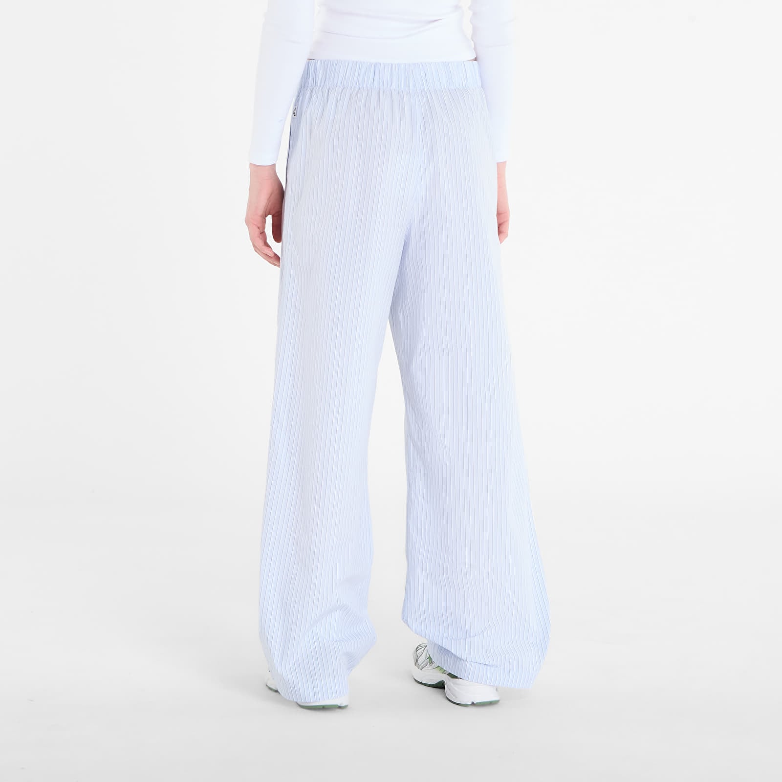 Hlače Calvin Klein Jeans Poplin Ewaist Pull O Pants Blue