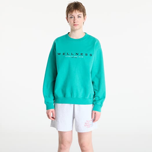 Sweatshirt Sporty & Rich Spellout Embroidered Crewneck UNISEX Spring Green