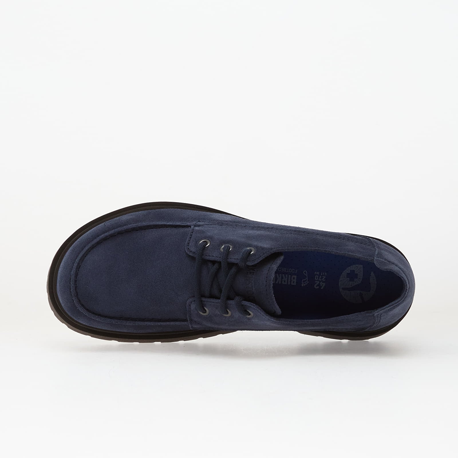 Sapatos de homem Birkenstock Highwood Moc Lace Low Suede Leather New Navy