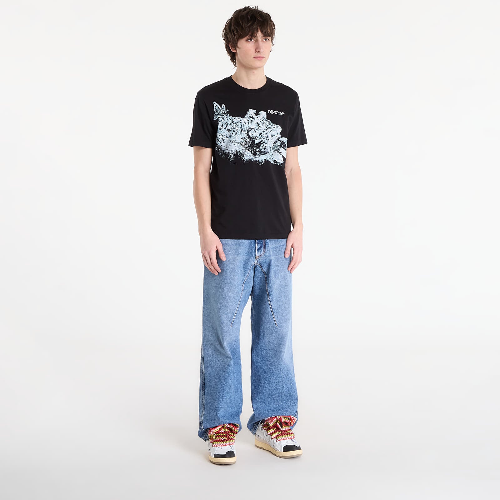 Majice T-shirt Off-White Eagle Rock S/S Slim Tee Black