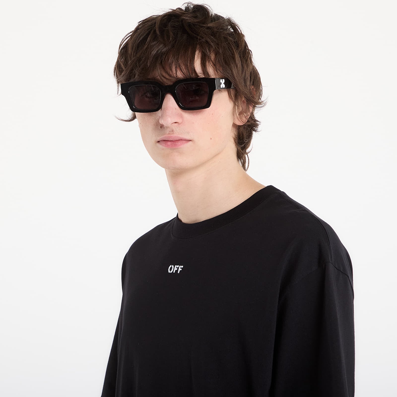 Majice T-shirt Off-White Chain Araldic Arrow S/S Skate Tee Black