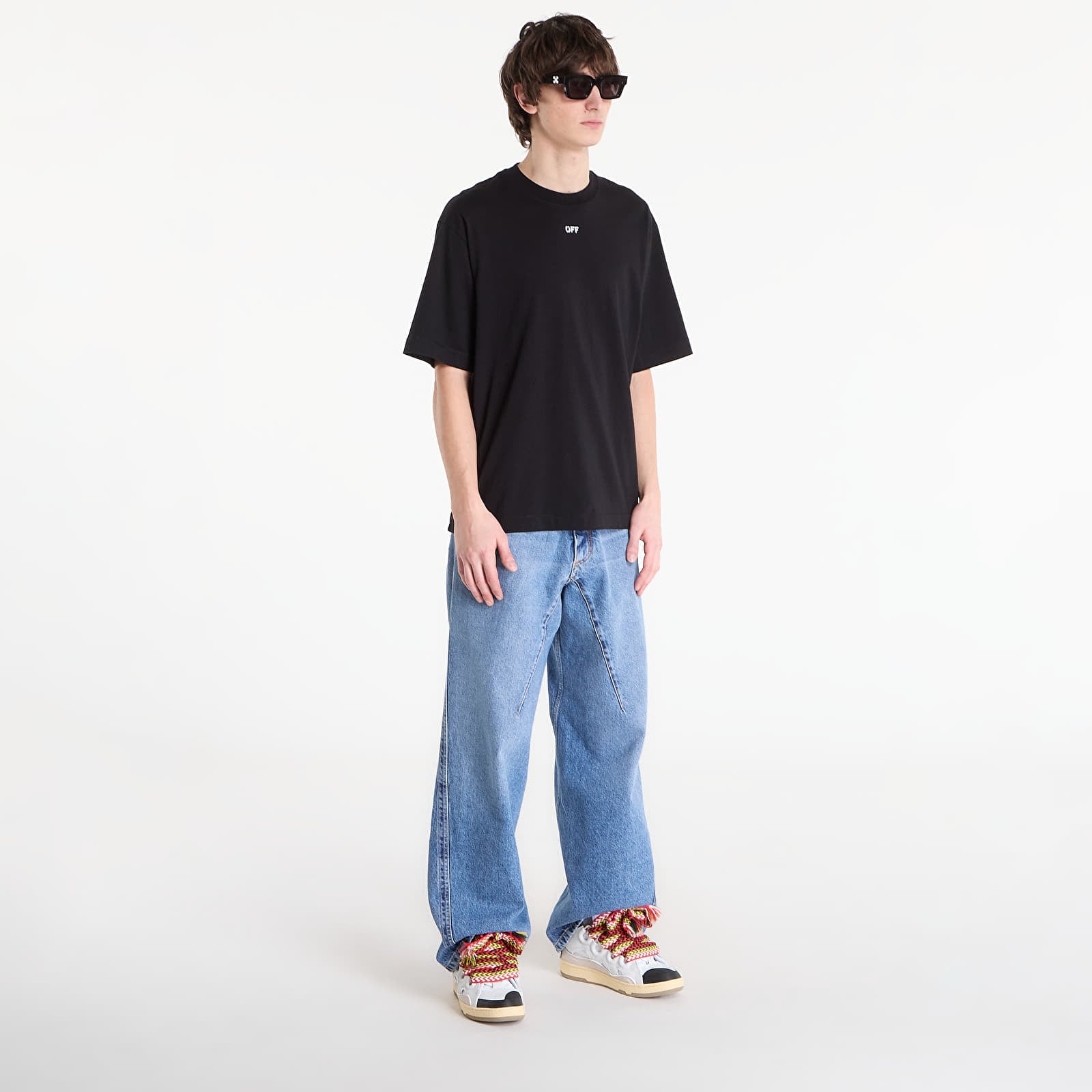 Majice T-shirt Off-White Chain Araldic Arrow S/S Skate Tee Black