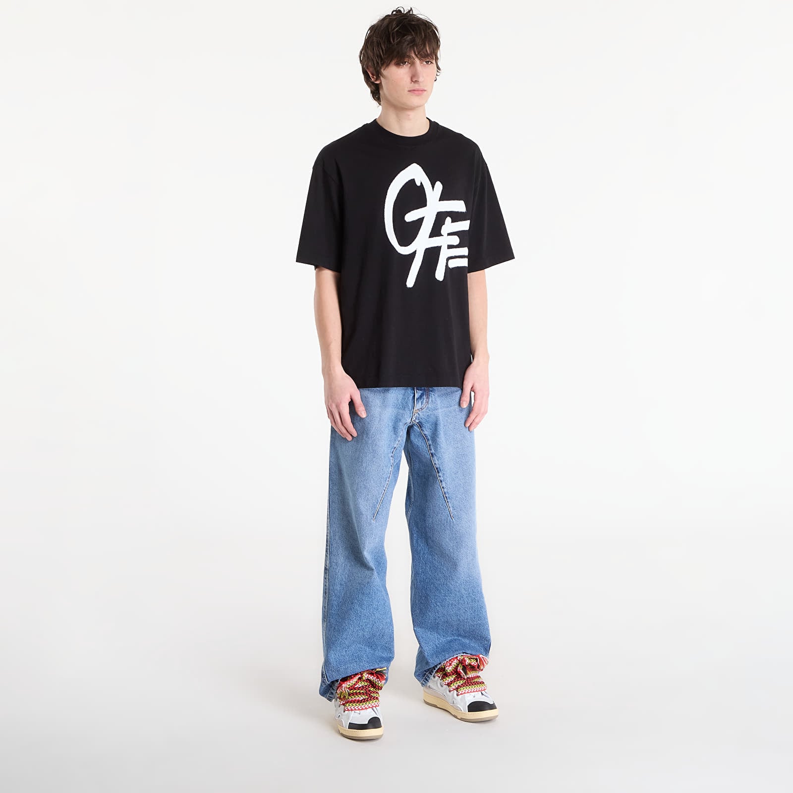 Majice T-shirt Off-White Shared Spray Logo S/S Skate Tee Black