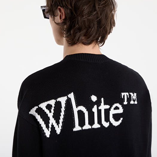 Sweaters Off-White Cot Ow Shared Logo Knit Crew Black