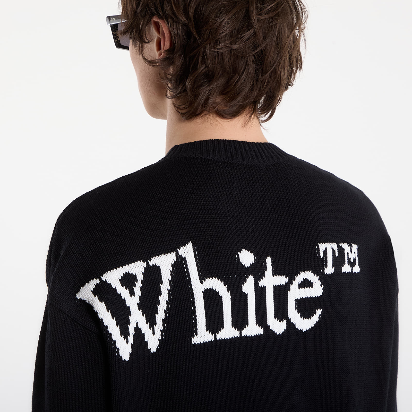 Pleteni puloverji  Off-White Cot Ow Shared Logo Knit Crew Black