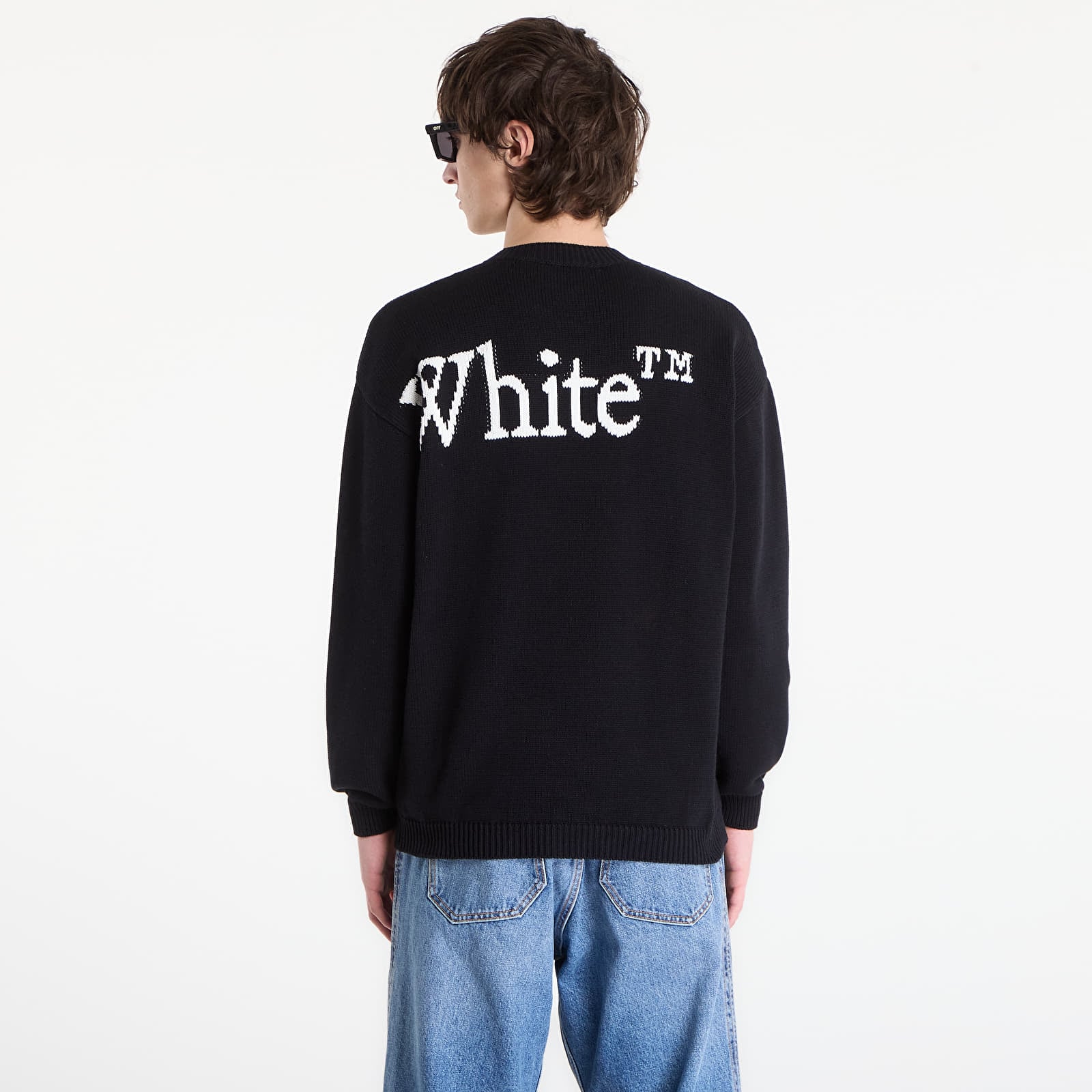 Pleteni puloverji  Off-White Cot Ow Shared Logo Knit Crew Black