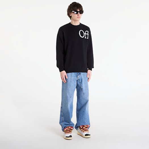 Sweaters Off-White Cot Ow Shared Logo Knit Crew Black