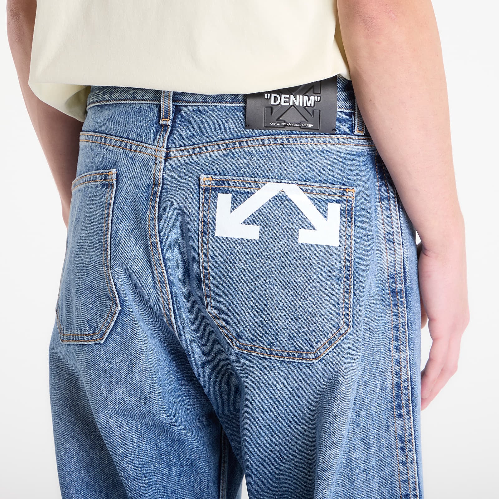 Džínsy Off-White Half Arrow Twisted Flare Jeans Light Medium Blue