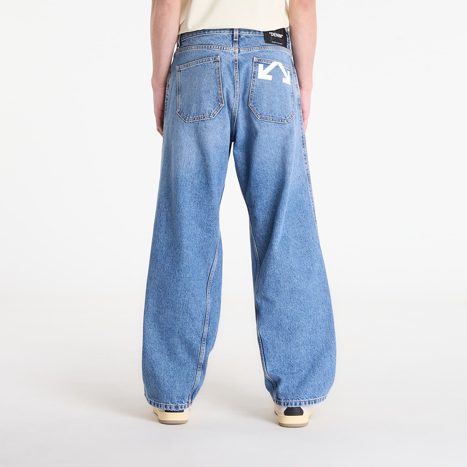 Džínsy Off-White Half Arrow Twisted Flare Jeans Light Medium Blue
