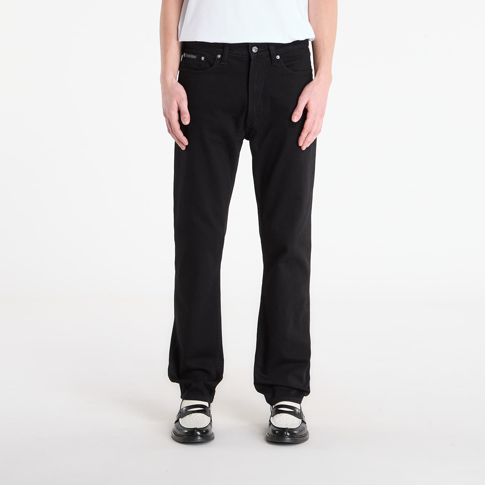 Blugi Calvin Klein Jeans Standard Straight Ck Jeans Black W35/L34