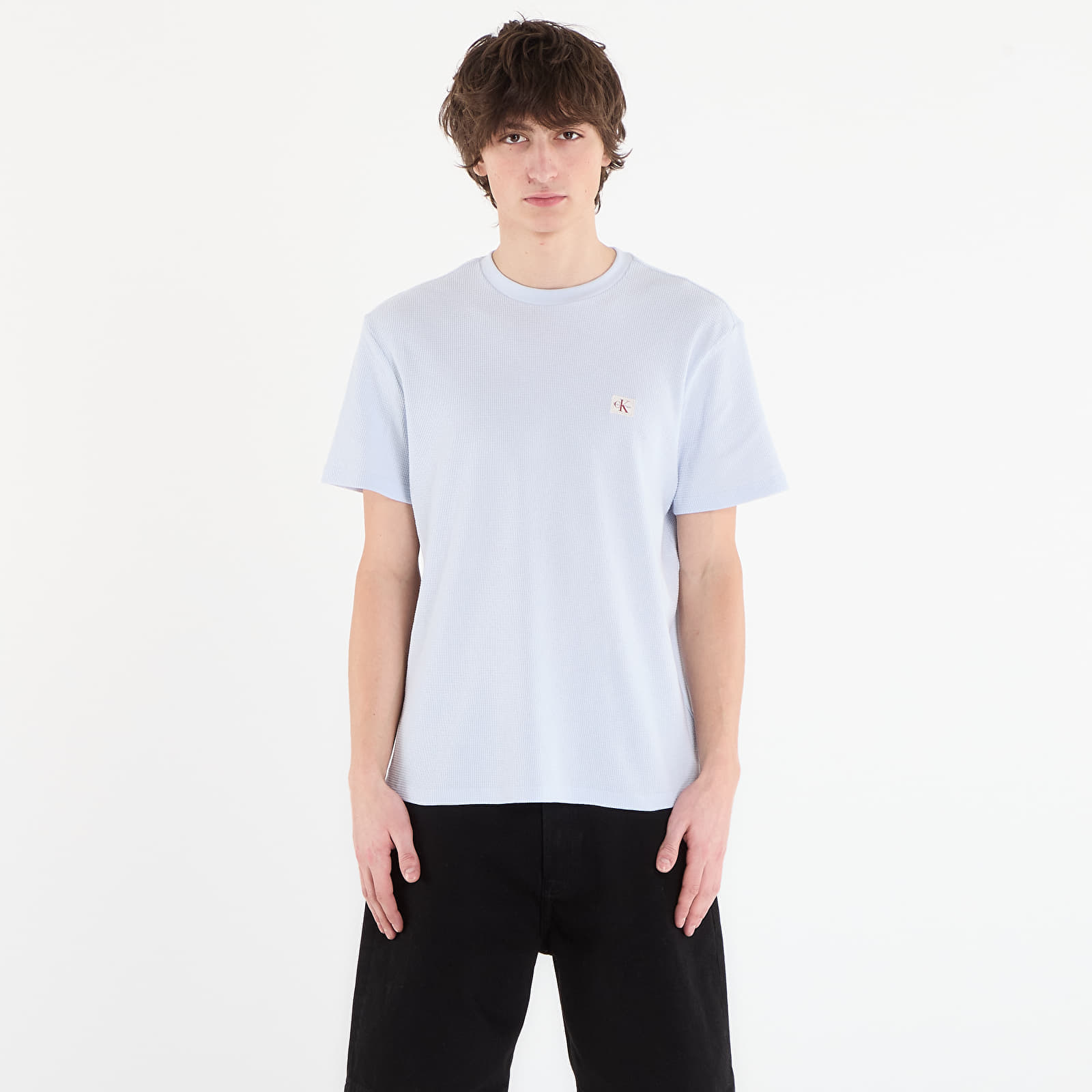 Тениска Calvin Klein Jeans Ss Waffle Badge Crew Tee Blue S