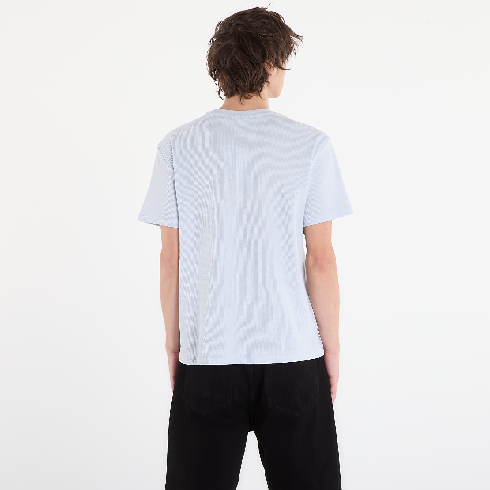 Majice T-shirt Calvin Klein Jeans Ss Waffle Badge Crew Tee Blue