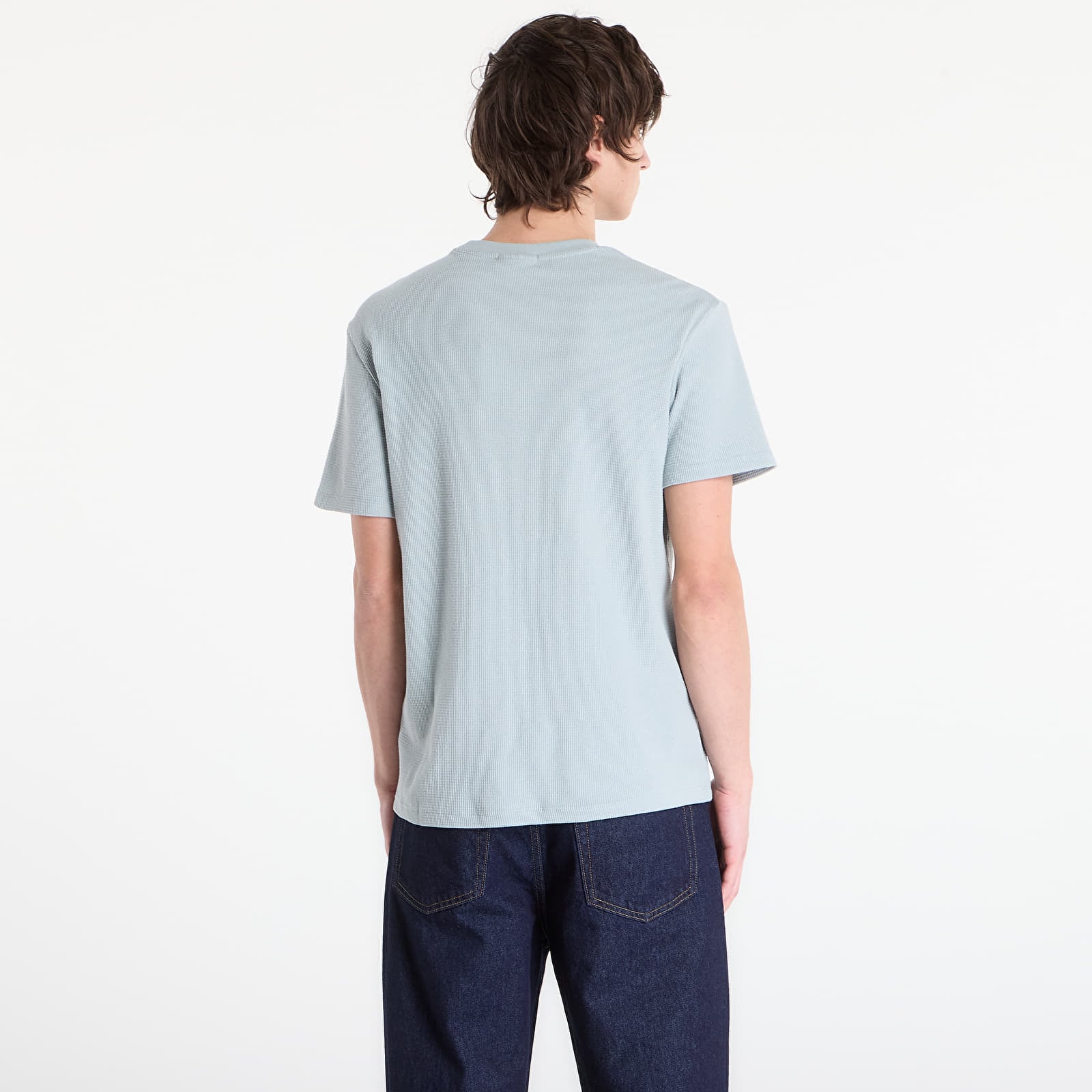 Marškinėliai Calvin Klein Jeans Ss Waffle Badge Crew Tee Gray