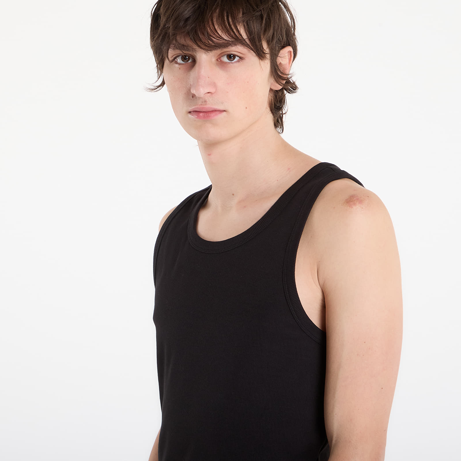 Майки Calvin Klein Jeans 2X2 Rib Badge Tank Black