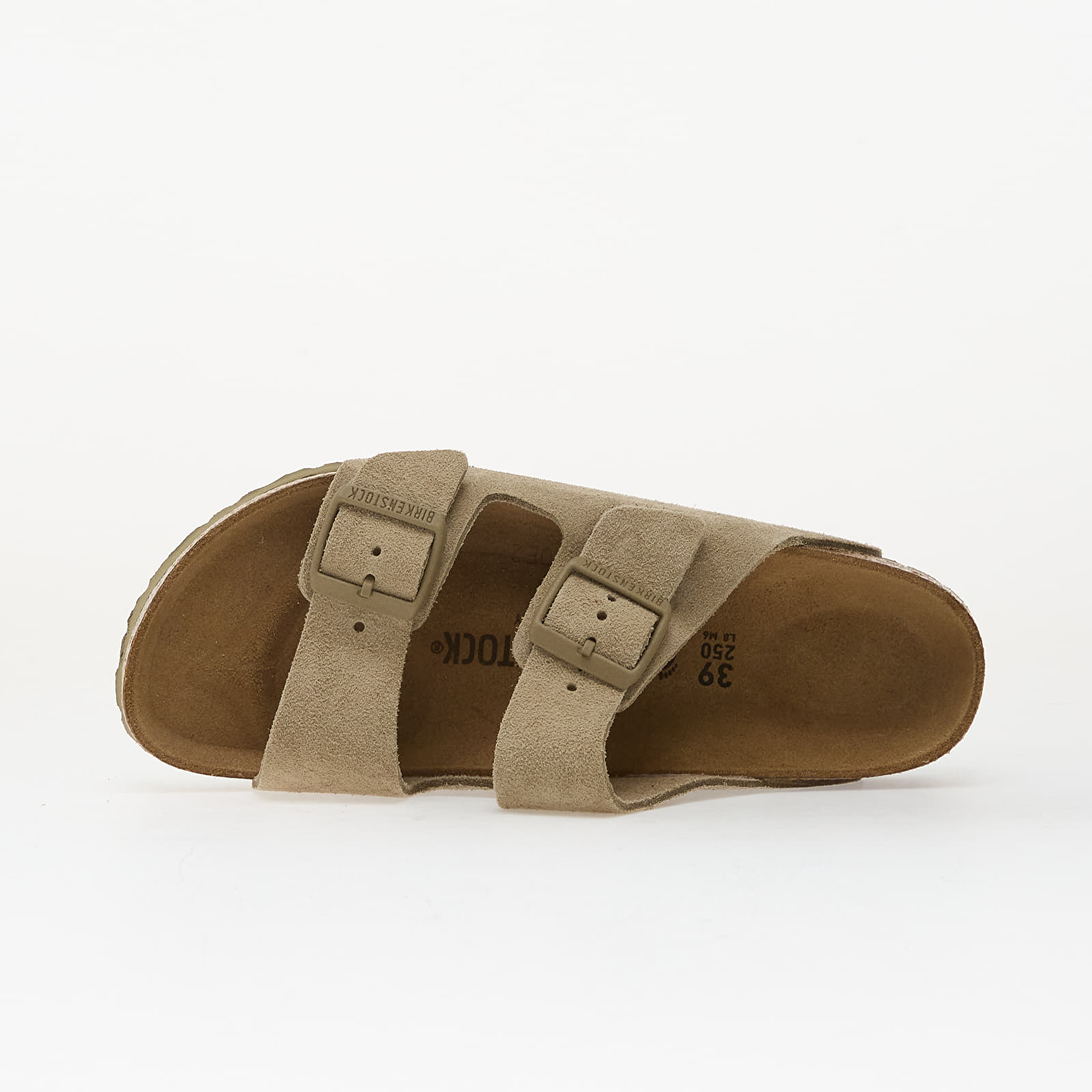 Pánské tenisky a boty Birkenstock Arizona Suede Leather Unisex Faded Khaki