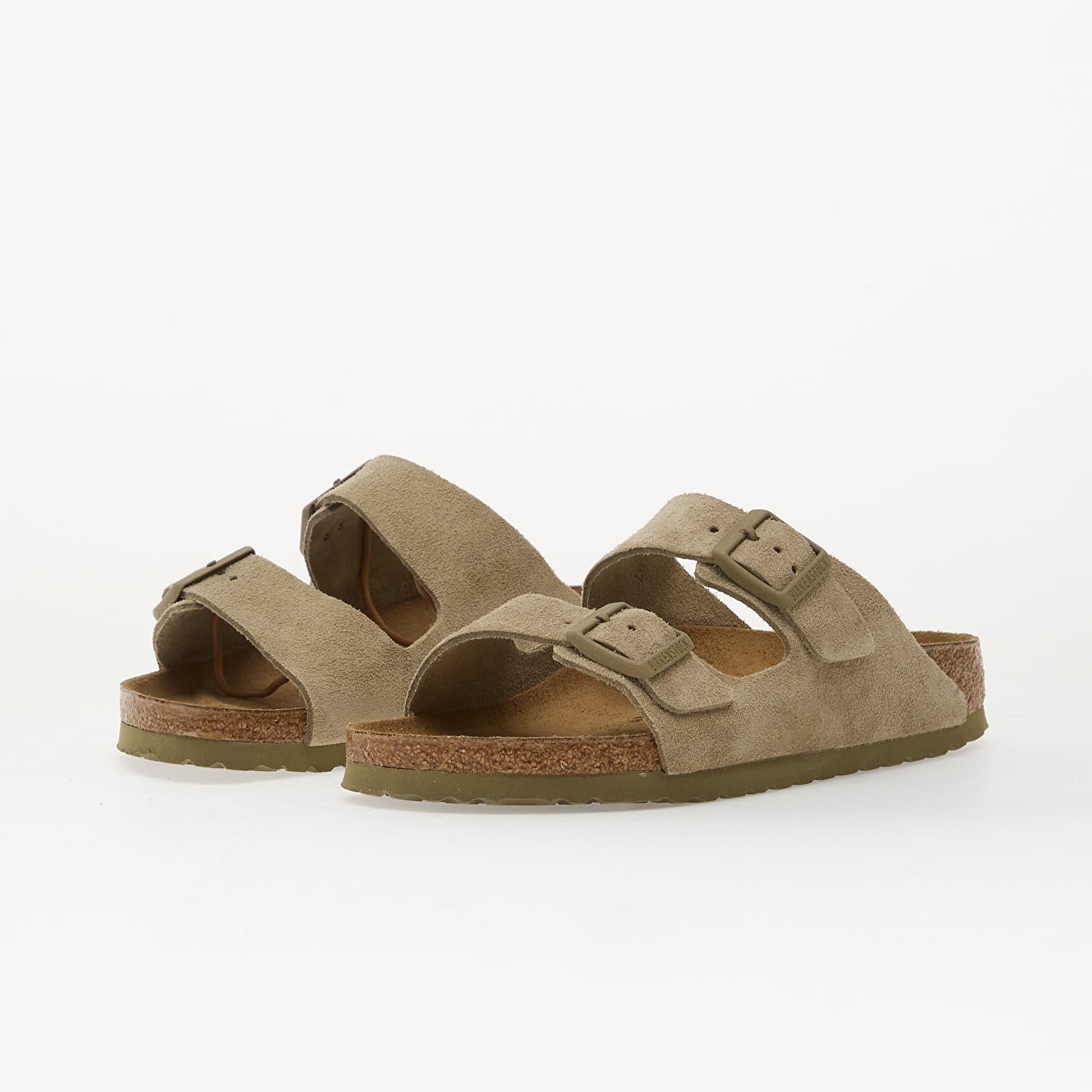 Pánské tenisky a boty Birkenstock Arizona Suede Leather Unisex Faded Khaki