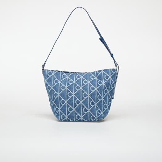 Τσάντα Calvin Klein Emblem Aop Denim Bucket Blue