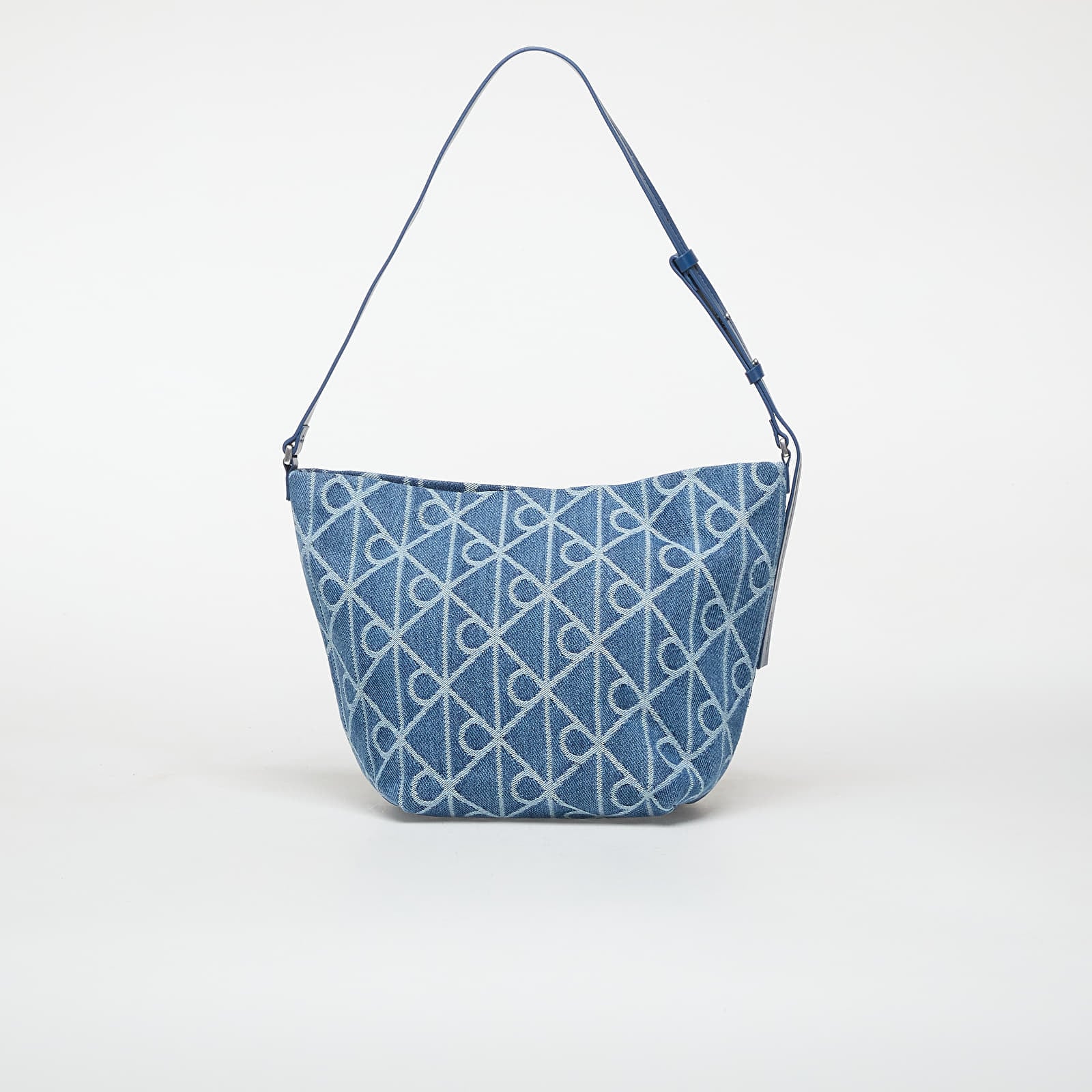 Crossbody rankinės Calvin Klein Emblem Aop Denim Bucket Blue