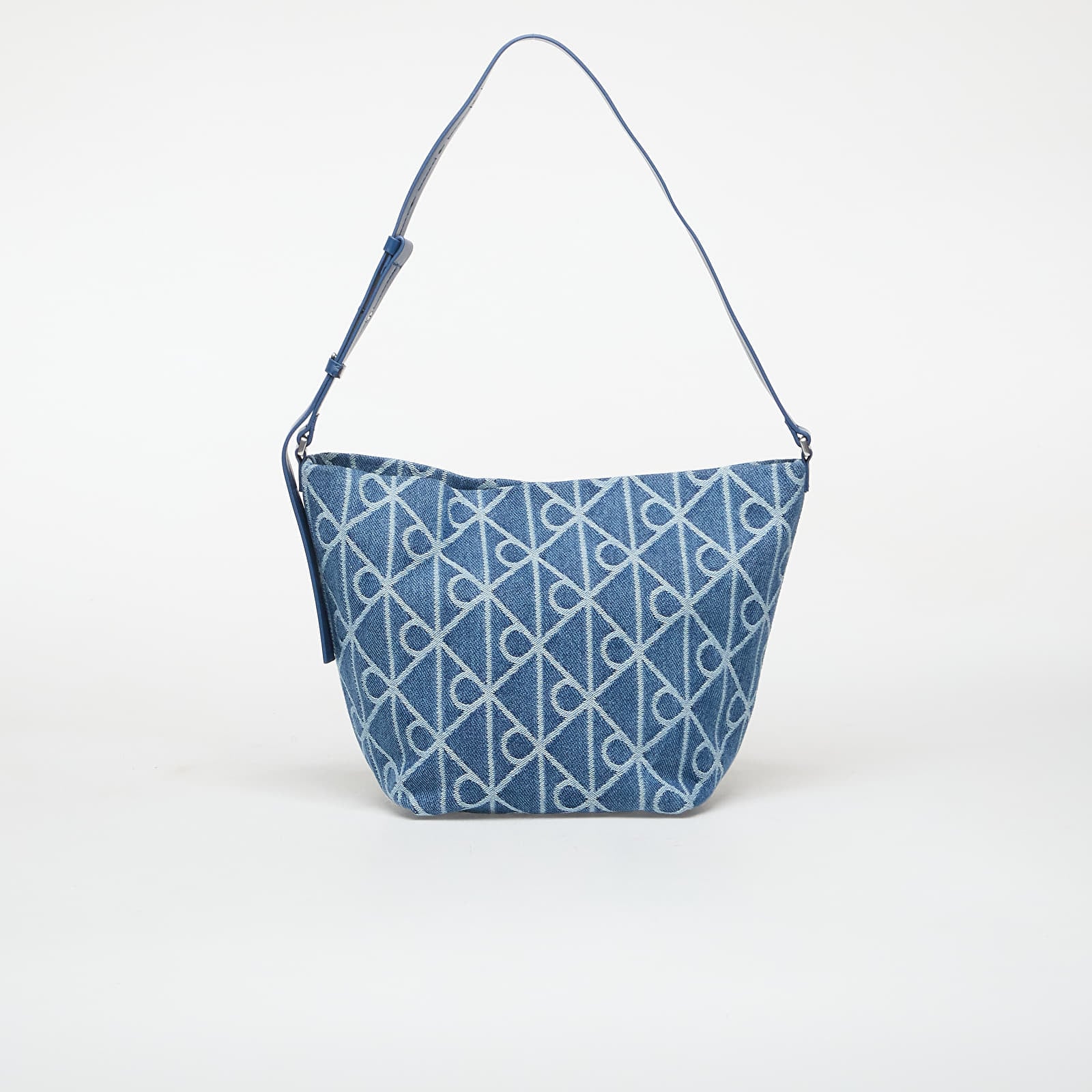 Crossbody rankinės Calvin Klein Emblem Aop Denim Bucket Blue