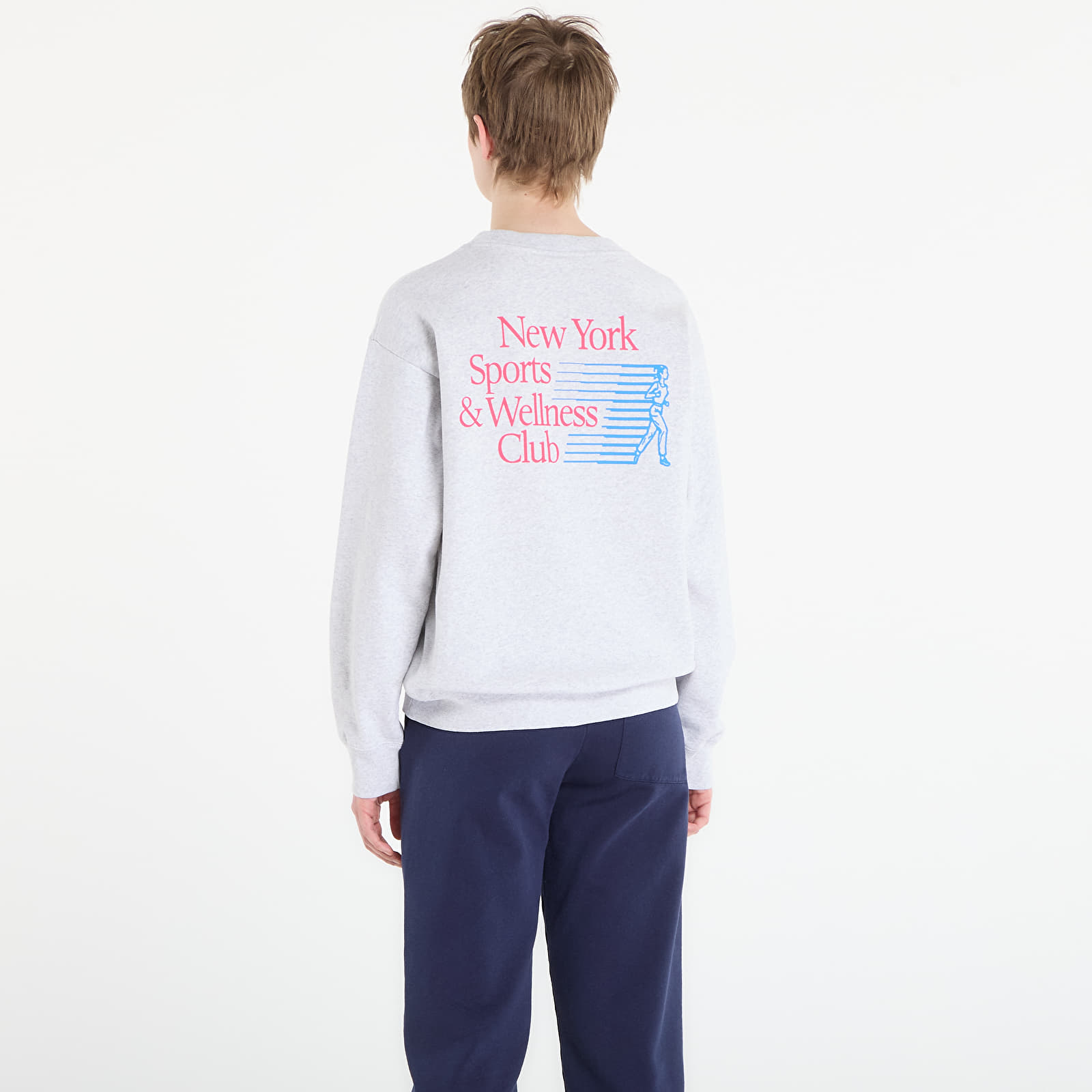 Dukserice Sporty & Rich NY Motion Crewneck UNISEX Heather Gray