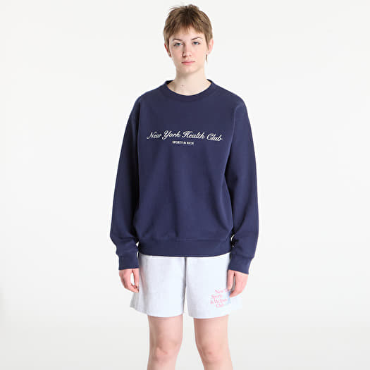 Sweatshirt Sporty & Rich NY Health Club Crewneck UNISEX Dark Navy