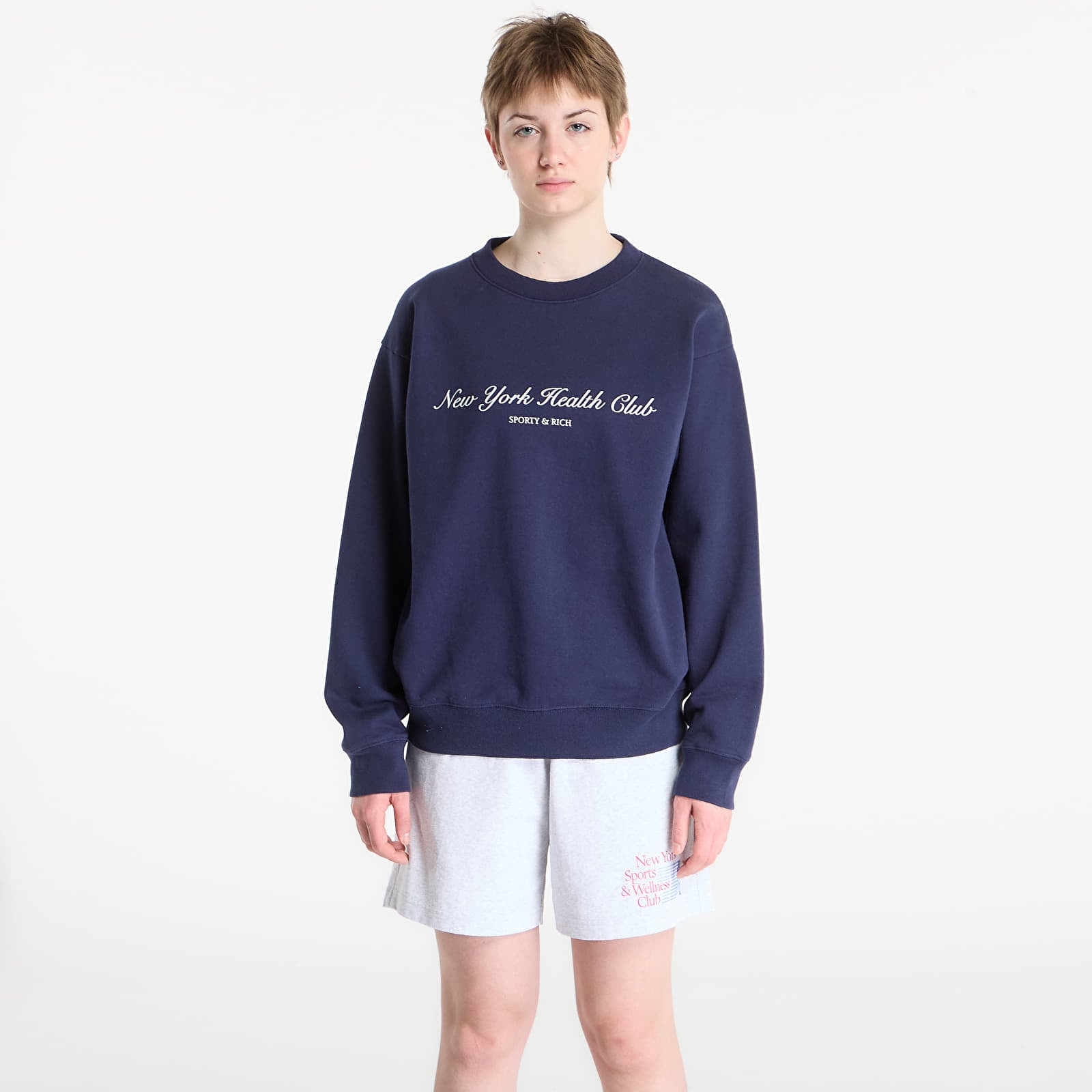 Sudaderas Sporty & Rich NY Health Club Crewneck UNISEX Dark Navy