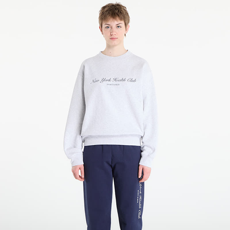 Sweatshirt Sporty & Rich NY Health Club Crewneck UNISEX Heather Gray