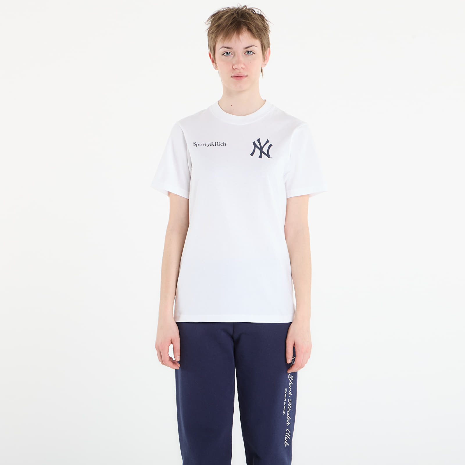 T-shirts Sporty & Rich Yankees Curve T-Shirt UNISEX White