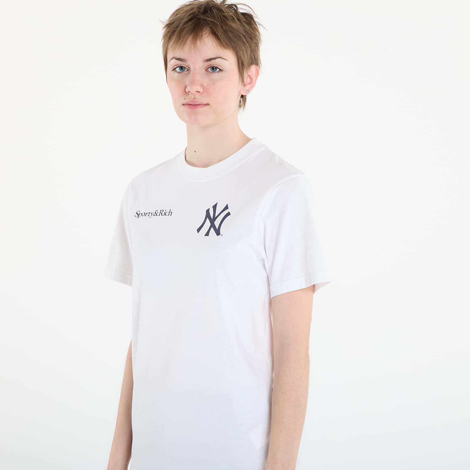T-shirts Sporty & Rich Yankees Curve T-Shirt UNISEX White