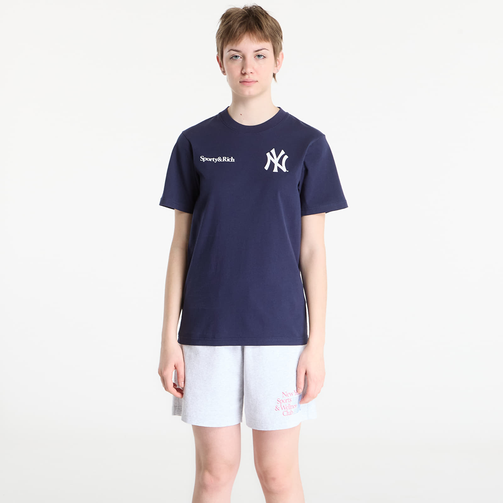 T-shirts Sporty & Rich Yankees Curve T-Shirt UNISEX Dark Navy