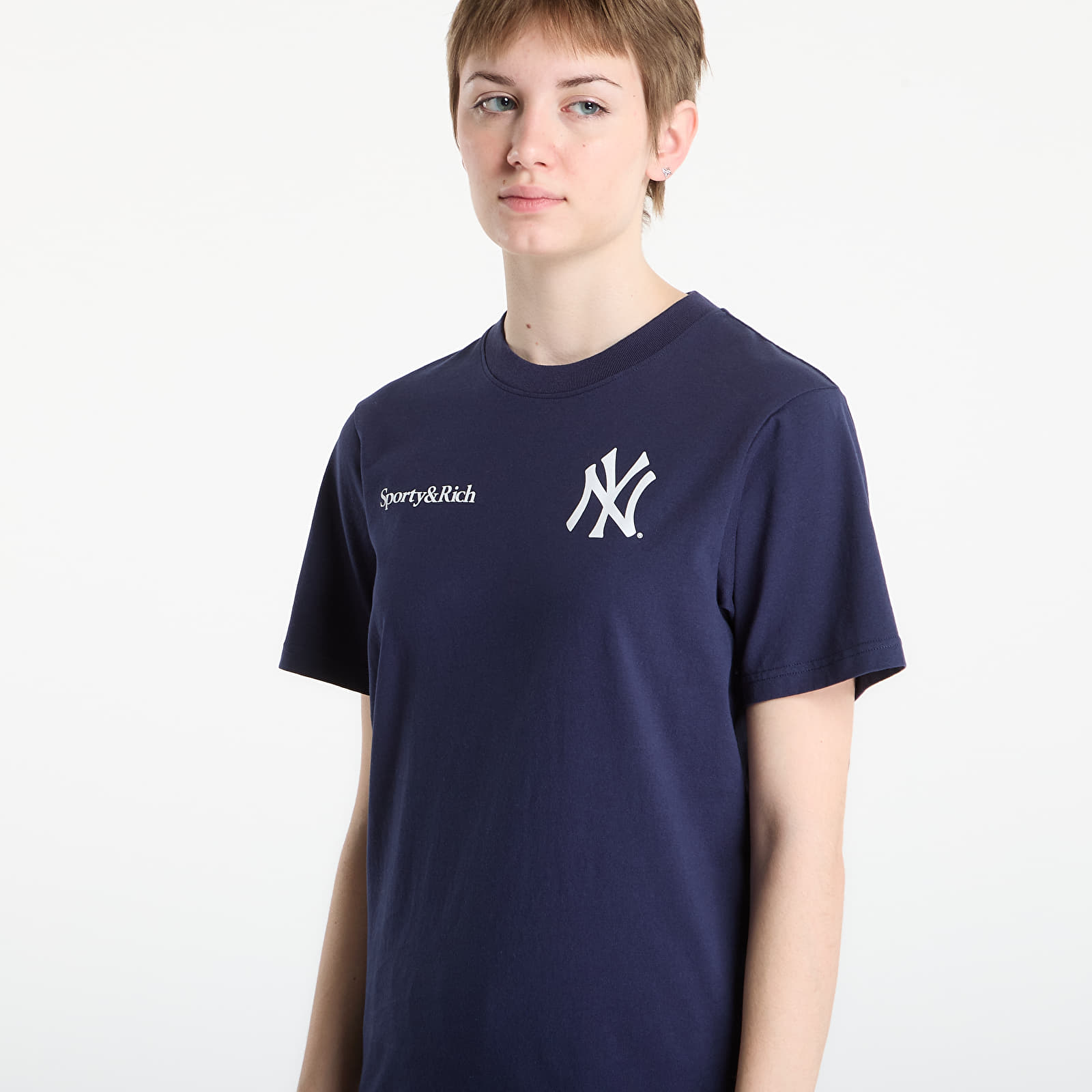 T-shirts Sporty & Rich Yankees Curve T-Shirt UNISEX Dark Navy
