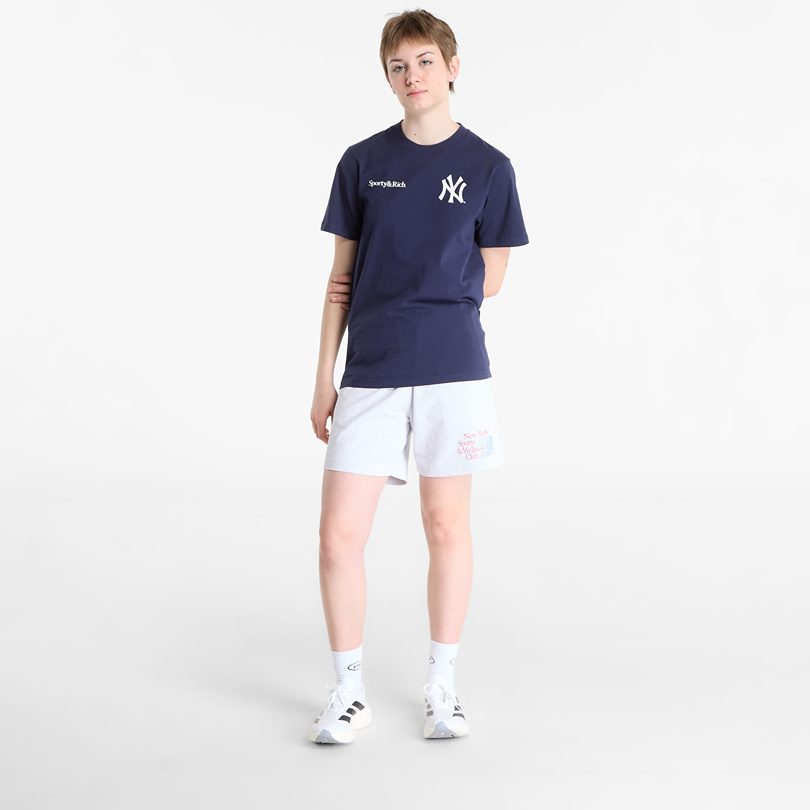 T-shirts Sporty & Rich Yankees Curve T-Shirt UNISEX Dark Navy