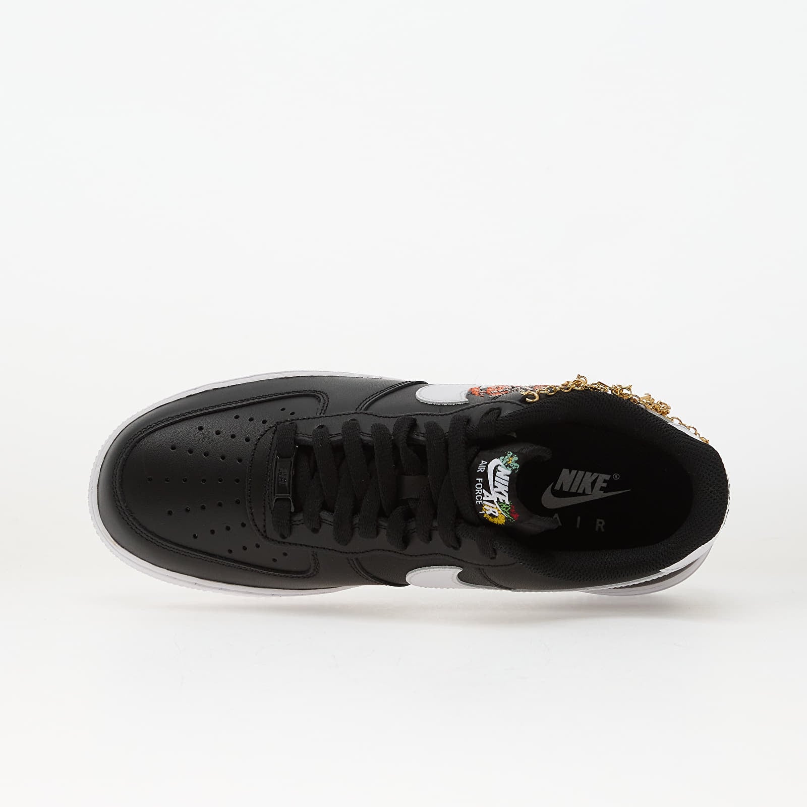 Moteriška avalynė Nike W Air Force 1 '07 Premium Black/ White-Metallic Gold-White