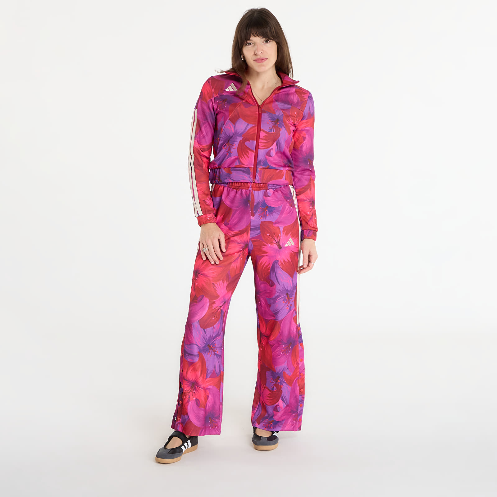 Hoodies für Frauen adidas X Farm Rio House Of Tiro Track Top Bahia Magenta