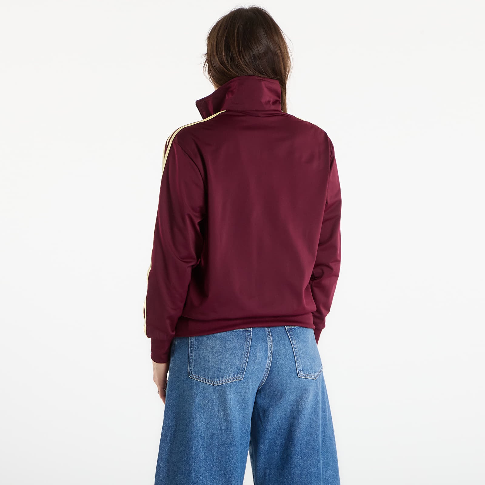 Casacos com capuz para mulher adidas Fb Tt Loose Maroon/ Almost Yellow