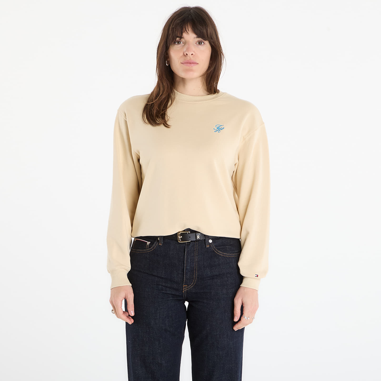 Ženski hoodiji Tommy Hilfiger Script Reg Sweatshirt ?