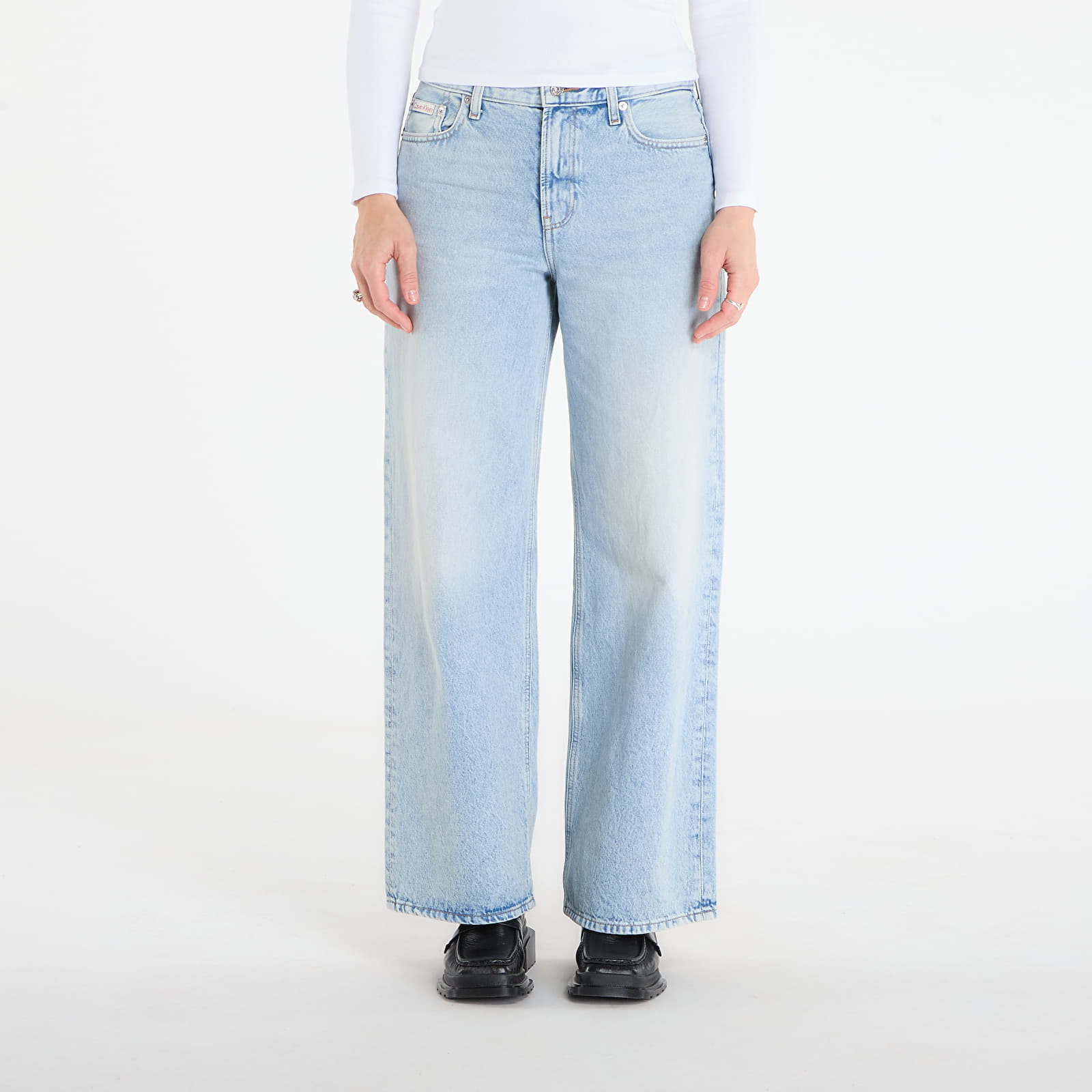 Панталони Calvin Klein Jeans Low Rise Baggy Indigo Stone ? 29