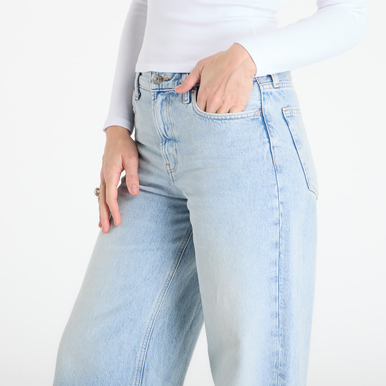 Pantalones de mujer Calvin Klein Jeans Low Rise Baggy Indigo Stone ?