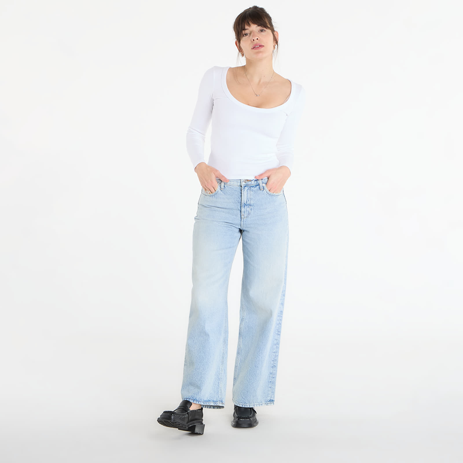 Pantalones de mujer Calvin Klein Jeans Low Rise Baggy Indigo Stone ?