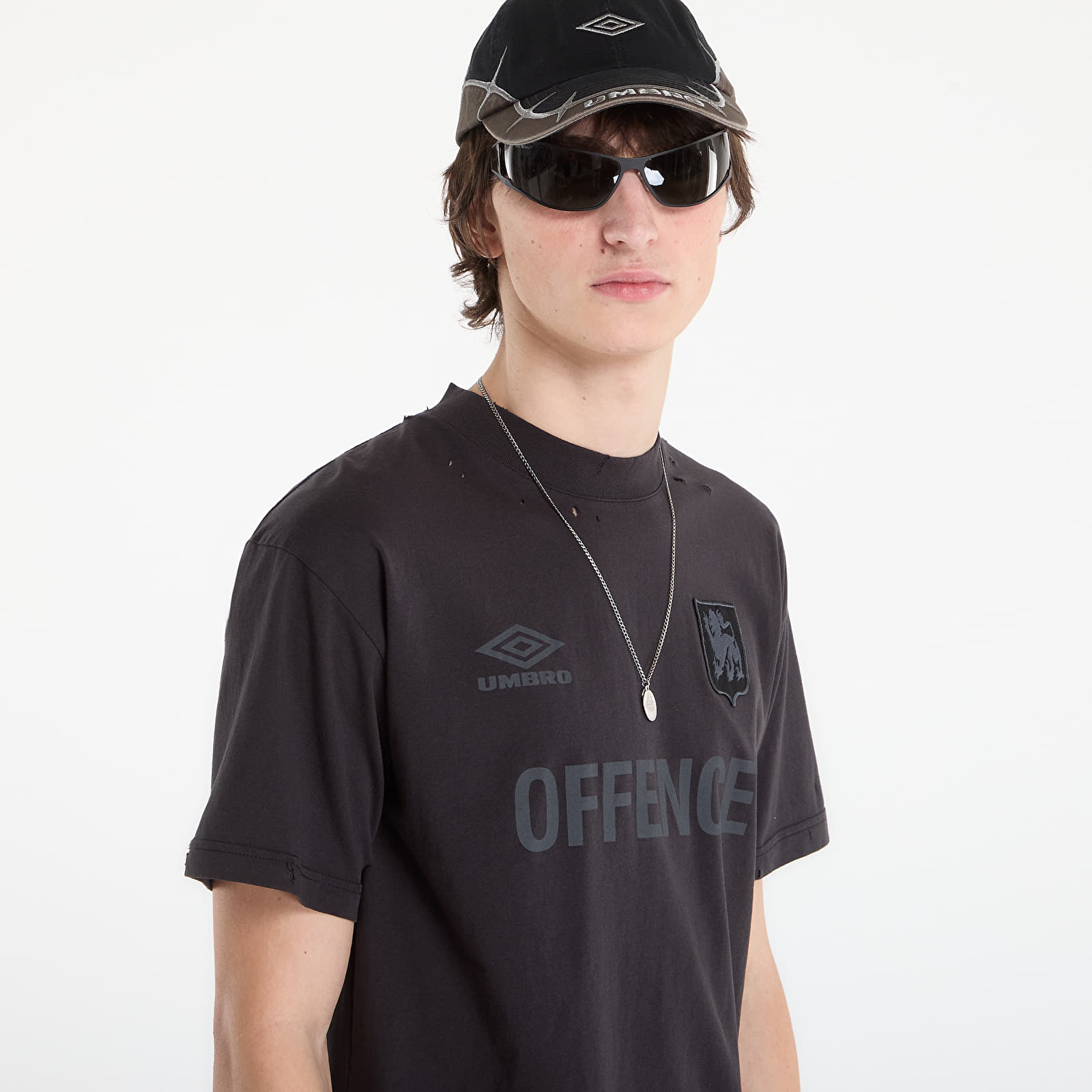 Miesten T-paidat Umbro by SlamJam Offence Defence Tee Washed Black