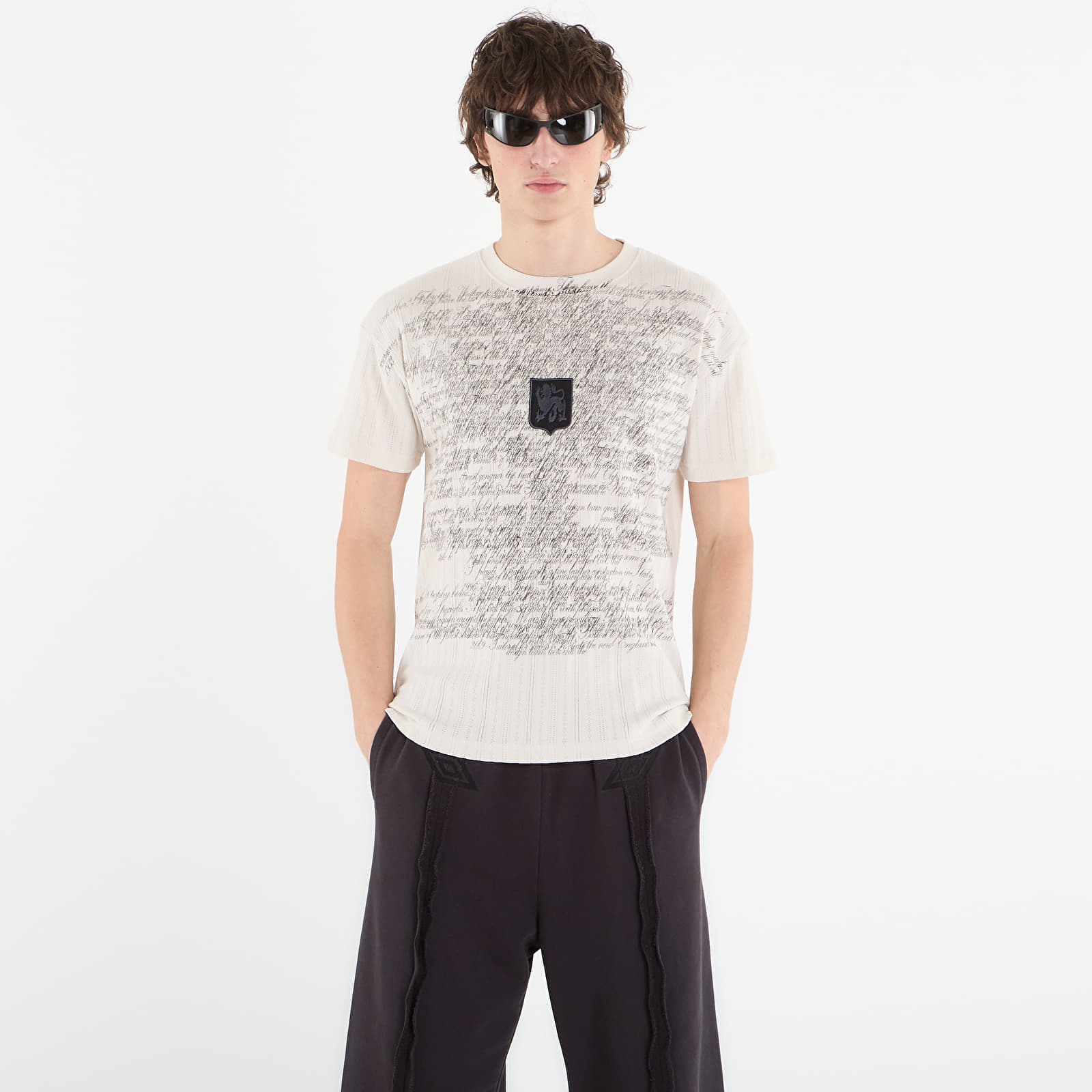 Тениска Umbro by SlamJam Biography Pointelle Baby Tee White Powder XL